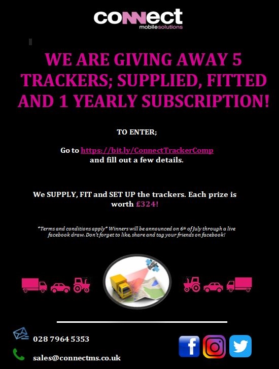 Win a Vehicle Tracker FREE for 1 year!